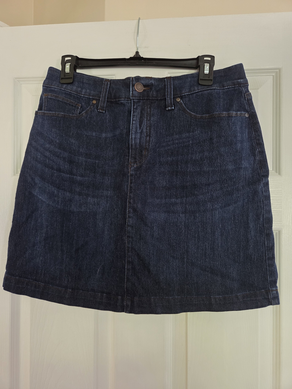 croft & barrow Dark Blue Denim Skort 10